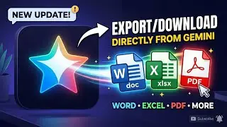 How to Export Word, Excel & PDF Files from Google Gemini| KeshavTechy | Google Gemini Update