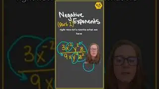 Part 1: How to solve negative exponents in fractions. Algebra 1 exponent rule #mathhacks #algebra