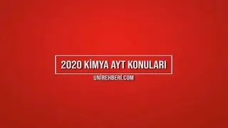 2020 YKS AYT Kimya Konuları ve Soru Dağılımları (ÖSYM - MEB)