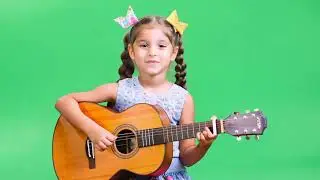 Amazing Cute Girls Sing 'Happy Birthday To You' with Guitar | Free Chroma Green Screen