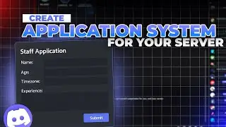 (2026) Create Application System For your Discord Server | MOD/STAFF Application System | Appy