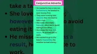 Conjunctive Adverbs in English 
