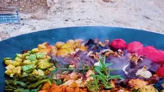 پخت استیک چیپس و قارچ در طبیعت ایران | قسمت 02