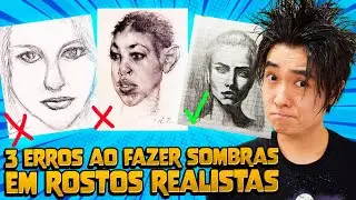 3 erros para DESENHAR SOMBRAS em ROSTOS REALISTAS