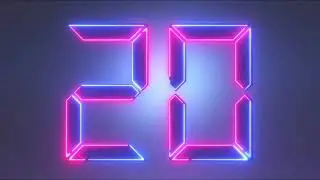 Timer Cronômetro 30 Seg. Estilo Letreiro Neon - 30 Sec. Countdown timer with voice - Omega Chronus