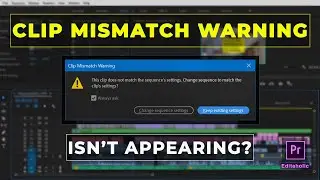 How To Get Back Clip Mismatch Warning In Adobe Premiere Pro | Premiere Pro Tutorial