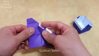Qolbun Salim | How to make cute Origami box (paper folding origami)