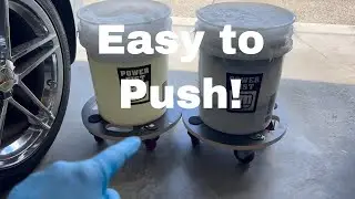 Bucket Dolly For Washing Cars - makes washing a bit easier!