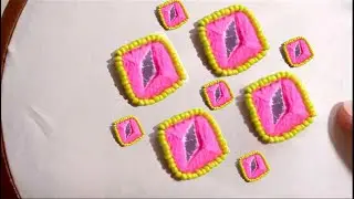 Mirror work for shart embroidery || Hand embroidery || all over design mirror stitch