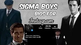 Sigma Bios ideas for Male And Boys Instagram 💡||Sigma and Savage Bios