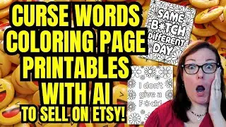 Curse Word Coloring Page Printables to Sell on Etsy | Crafty Becky Tutorials
