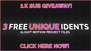 The 3 BEST *FREE* Edited By Ident TEMPLATES!🤩| FREE Alight Motion Ident Template!