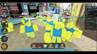 Full of noobies on roblox servers