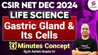 CSIR NET Dec 2024 | Life Science | Types Of Enzyme | Gastric Gland And Its Calls |Dr Ashish Gupta #3