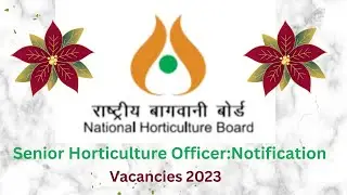 Agriculture Job // NHB Recruitment 2023
