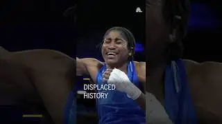 Cindy Ngamba gets Refugee Olympic Team it’s first medal. #dnews #shorts #olympics2024 #refugees
