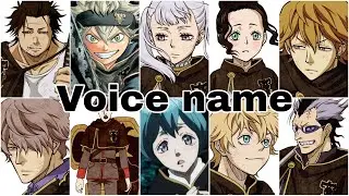 Voice name Black clover Black bull