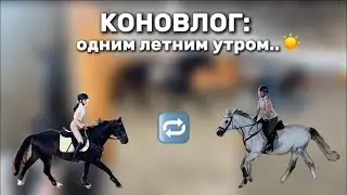 КОНОВЛОГ: что можно делать на конюшне в 7 утра⁉️обмен лошадьми с подругой