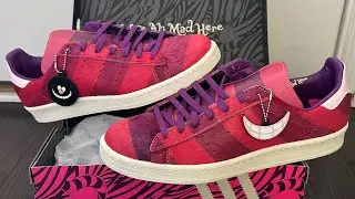 Adidas CAMPUS 80S CHESHIRE CAT Alice in wonderland disney sneaker on feet review