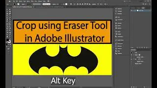 Crop using Eraser Tool in Adobe Illustrator.