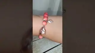 #браслеткоралл #барочныйжемчуг #браслет