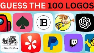 Can you Guess The Logo In 0.1 Second? | Guess The 100 LOGOS
