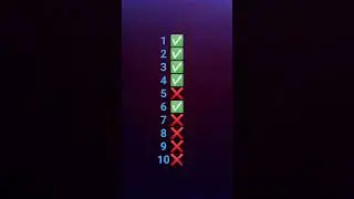 ровно  5-✅ и 5❌  😂 