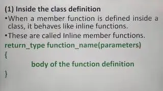 Defining methods of a Class in C++, Part 3, in Tamil, Chapter 14, Unit 4, A.Jaya Mabel Rani/AP.