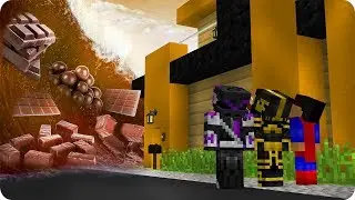 TSUNAMI DE CHOCOLATE DESTRUYE MI CASA EN MINECRAFT 😱