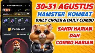 sandi Harian Hamster Kombat Hari Ini 30 Agustus & Combo Harian Hamster Kombat Hari Ini