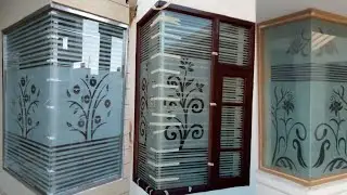 window glass etching डिजाइन
