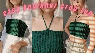 It doesn't get much easier than this! // diy easy beginner crochet crop top