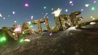 Nature Textured Text animation in Blender 3D software