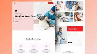 How To Make Pet Care Website Using HTML CSS & JavaScript | Pet Care Website Design