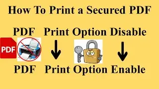 How to Solve PDF Print Option Disable to Enable | PDF Print option now Show how to Solve.