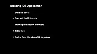 How to devlop iOS App using SWIFT Programming | View Controllers | Data Model | API Integration