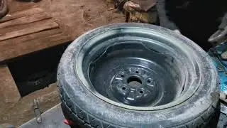Установка автомобильного колеса на облегчённый Урал👍