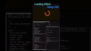 Creat Loading effect with css 