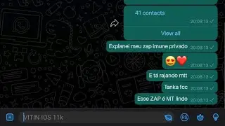 ❤️😍EXPLANEI!! MEU WHATSAPP IMUNE COM TEMA DE IOS PRIVADO!!! ESPECIAL DE 11K!! RAJANDO MUITO!!😍❤️