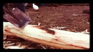 Slow mo зачистка брёвен.