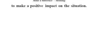 Make a difference definition | Make a difference meaning