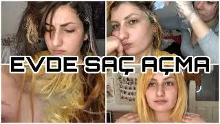 KAHVE SAÇTAN SARI SAÇA | Yakmadan Saç Nasıl Açılır? | Bölüm 1