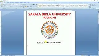 Create Attractive Front Page for your Assignments or Projects using MS Word