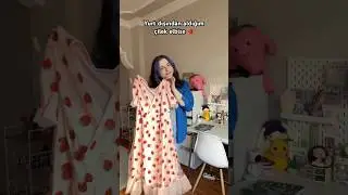Yurt dışından aldığım çilek elbise 🍓#youtubechamps #elbise #kesfet #çilekli #shortvideo