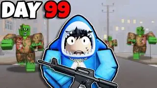 I Survived 99 DAYS in a ZOMBIE APOCALYPSE in Roblox...