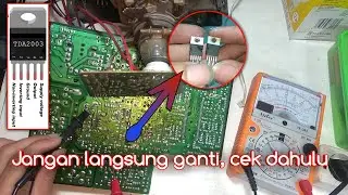 TV Cina aoyama tidak keluar suara dan cara pengecekan ic suara tda2003