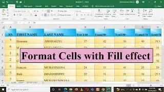 Format Cells with Fill effect in Excel
