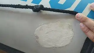 Приваренные латки на лодке ПВХ