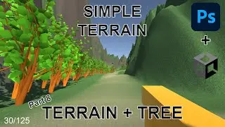 New Unity Terrain + Tree 2023 - Terrain and Tree in Unity-Unity Tutorial-(PSD + Unity Build Terrain)