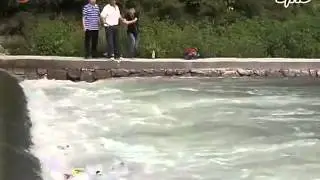 Drowning Man in The River in China
